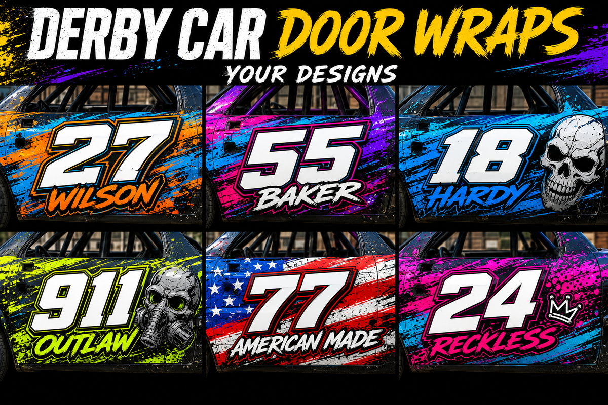 Custom Demolition Derby Door Wraps