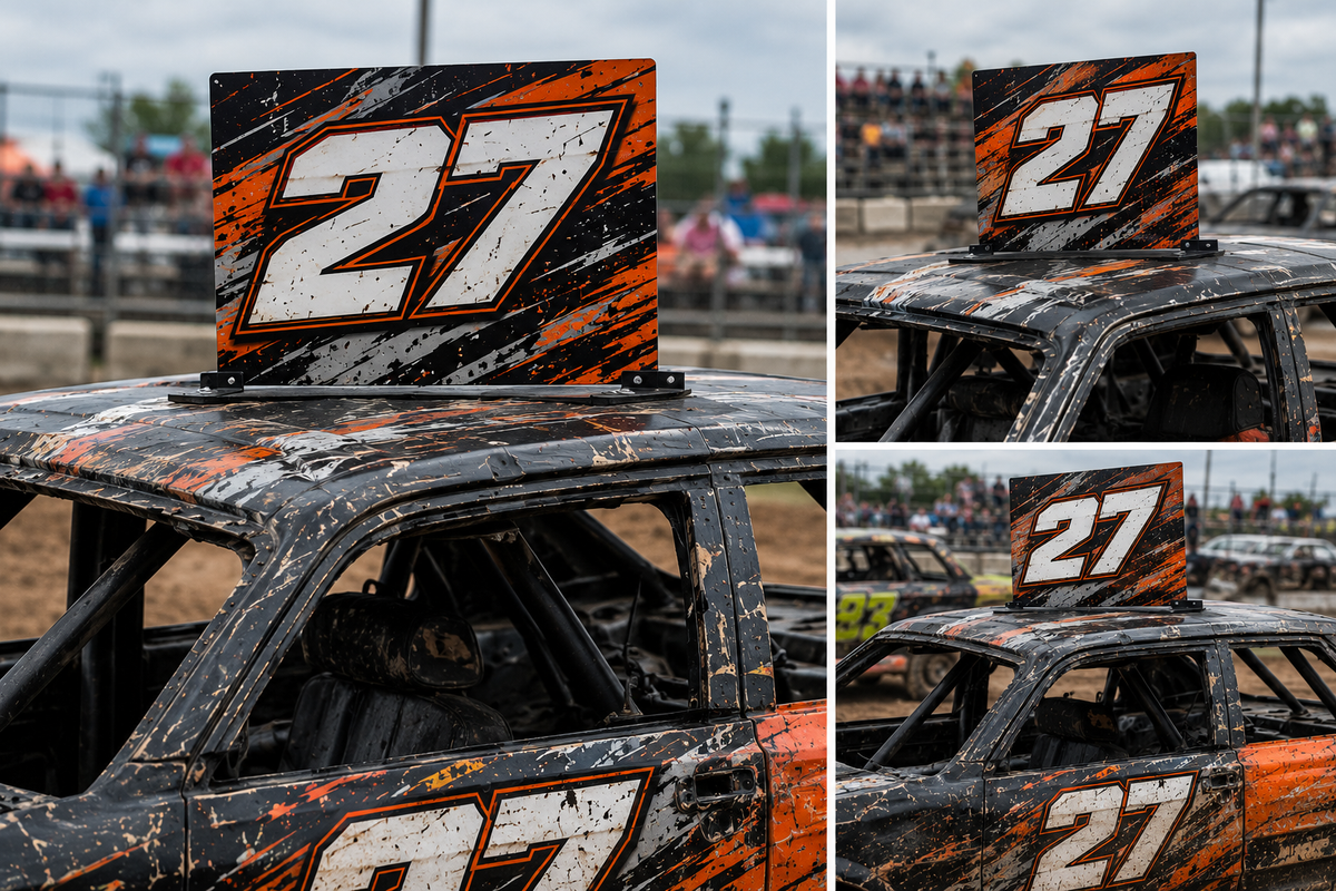 Custom Demolition Derby Roof Sign